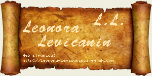 Leonora Levičanin vizit kartica